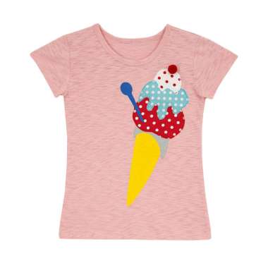 TORIO Basic T-Shirt Ice Cream - Kaos Anak Perempuan 6-12 Tahun 9-10 tahun