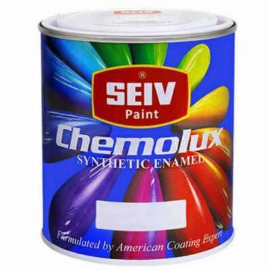 Cat minyak kayu besi doff gloss seiv paint chemolux synthetic enamel k 180 putih gloss