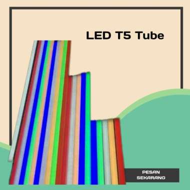 LAMPU SET NEON TUBE T5, TL5, T 5 LED 30CM 4 Watt ANTI PECAH 5 Watt 30cm Merah