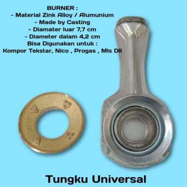 Tungku/Cerobong Api Kompor Gas SET Umum - Burner Bahan Alloy Multi