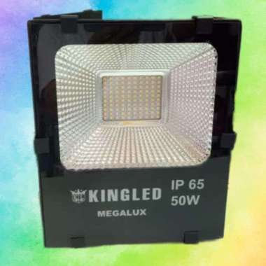 KINGLED Megalux Lampu Sorot LED 50 Watt Warm White & White FloodLight LED 6500k/white