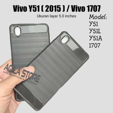 Case Rugged Vivo Y51 (2015) / Y51L / Y51A / Vivo 1707 ( Y51 Lama) Softcase Carbon Rugged