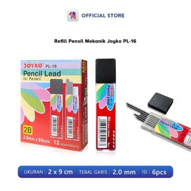 Pensil Mekanik Joyko Seri MP 21 MP 52 dan Refill Pensil 0.5mm 2.0mm Joyko 2B ISI 2MM JOYKO
