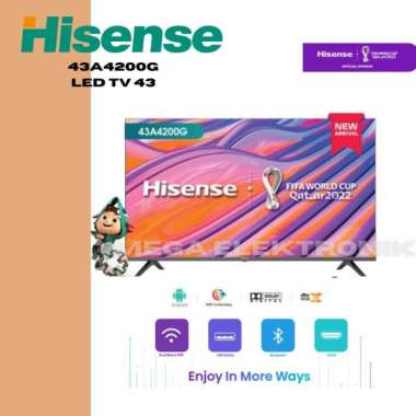 Hisense 43A4200G LED TV 43 inch Android11 Bezelless DIGITAL TV TV DAN ANTENA DIGITAL