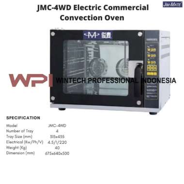 Jim-Mate JMC-4WD Electric Convection Oven - Oven Konveksi Listrik Untuk Roti Pastry 4 Tray JMC4WD JM
