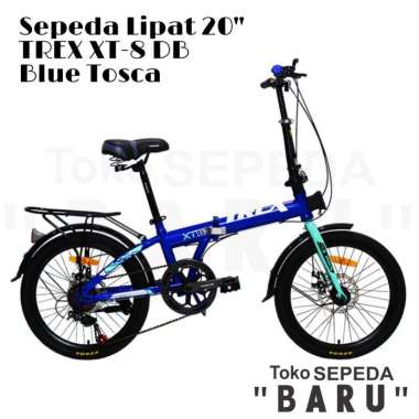TB - Sepeda Lipat TREX XT-8 DB Ukuran 20 Inch Blue Tosca