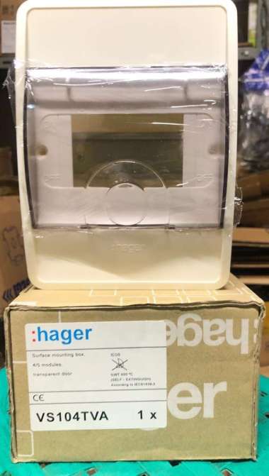 BOX MCB HAGER VS 104 TVA BOX MCB HAGER 4 GROUP OUTBOW OB