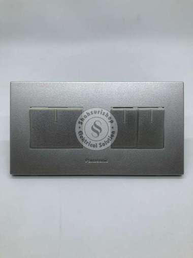 SAKLAR TRIPLE ISI 3 PANASONIC 2 GANG SILVER WESJP78049MWS