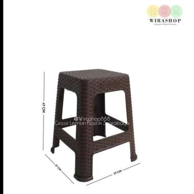 Kursi Plastik motif Rotan merk Olymplast Hijau