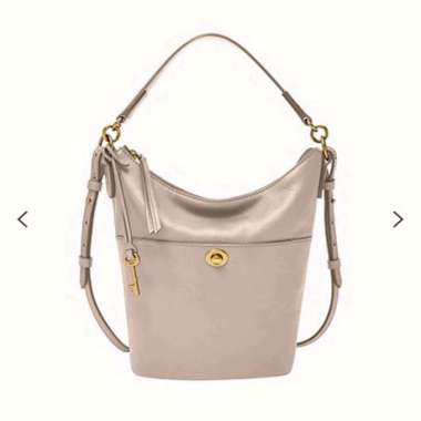 Fossil Talulla Small Hobo Graystone Leather SHB3035788 - Tas Slempang Wanita