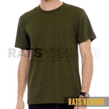 Ratsvendor Kaos Oblong Polos / Kaos Lengan Pendek Warna Hijau Army 4XL