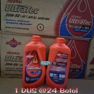 Oil / Oli Federal Ultratec 20W-50 SNI 1 DUS @24 Botol Federal Oil HK