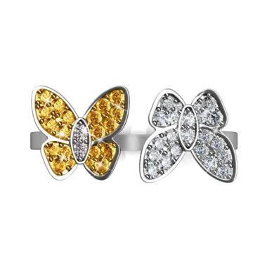 Her Jewellery Butterfly Lovers Ring CIncin Crystal