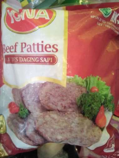 Beef Patties YONA Burger Daging Sapi YONA 500gr