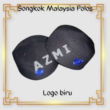 peci Malaysia Polos Hitam Logo Biru Songkok Malaysia Polos 7