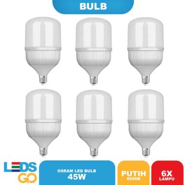 OSRAM Lampu Bohlam LED [45 Watt/ White/ Isi 6] PUTIH