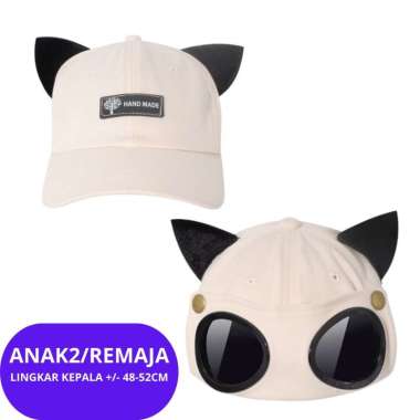 Baseball cap : GOGGLES KID EAR CAP - Topi baseball topi pria topi wanita topi capung topi pilot avia