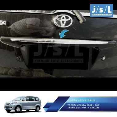 JSL  Trunk Lid Lis Bagasi Belakang Mobil for Avanza 2008 - 2011 CHROME