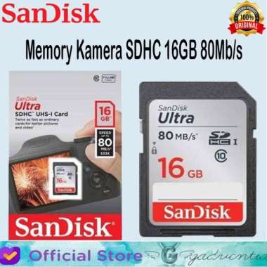 Sandisk Memory Kamera SDHC 16GB 48Mb/s Ultra SD Card 16 GB Class 10