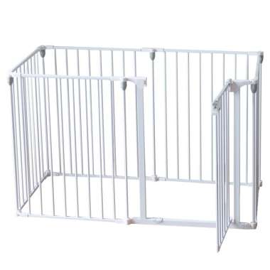 Skida XY017 [No Mat] Baby Safe Playpen Extra Long Barrier Safety Gate White