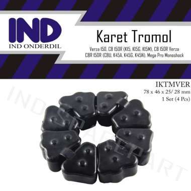 Karet Tromol-Teromol-Bantalan-Ganjel-Ganjal Gear-Gir-Gigi Peredam Roda Belakang CB 150R-CB150R Stree