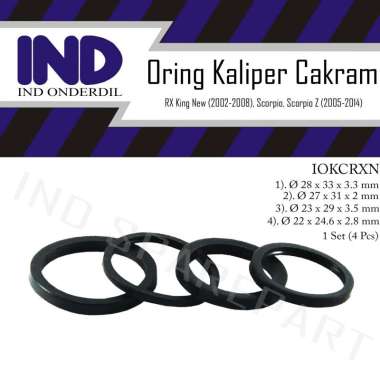 IND Onderdil O Ring-Karet Seal Piston Kaliper Cakram Kepala Depan Set Motor for Yamaha RX King/ RXKi