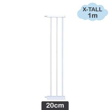 Skida EXT20H Baby Safe Extra Tall Safety Gate Extension Pagar Pengaman Bayi - White [20 cm] white