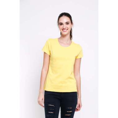VM Kaos Polos Wanita Lengan Pendek XL KUNING