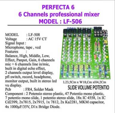 Kit Professional mixer 6 ch (PERFECTA 6 ) type Lf 506