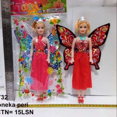 mainan Boneka sayap plus tongkat peri / Mainan Anak Perempuan Boneka Peri Sayap / Mainan anak boneka