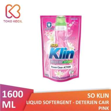 Promo Harga So Klin Liquid Detergent + Softergent Pink 1600 ml - Blibli