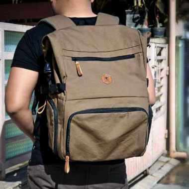 Tas Kamera Ransel Laptop Zano - Lowa coklat