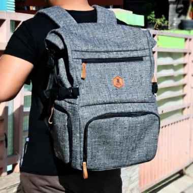 Tas Kamera Ransel Laptop Zano - Lowa Abu- Abu