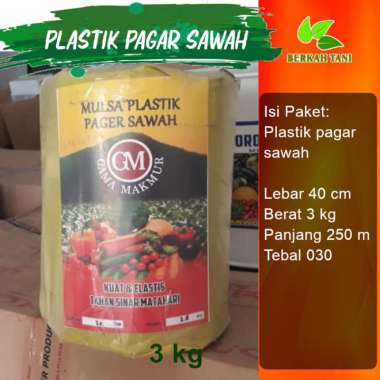Plastik Pagar Sawah Plastik Tikus Tinggi 40Cm Tebal 030 250 Meter kuning