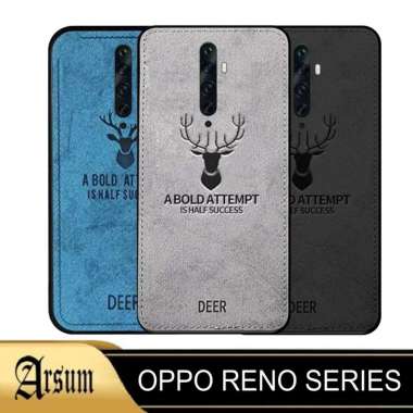 Promo Case DEER Semua Type Oppo Reno Series Softcase Motif Jeans Casing Handphone RENO 2F BIRU