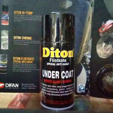 Diton Hi-Temp/Tahan Panas, Chrome/Krom, Flint Kote/ Anti Karat 300 Ml Flint Kote