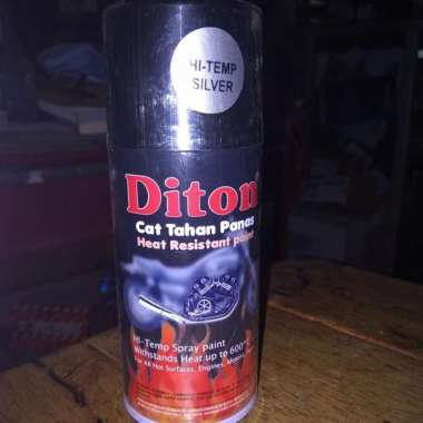 Diton Hi-Temp/Tahan Panas, Chrome/Krom, Flint Kote/ Anti Karat 300 Ml Silver 150 CC