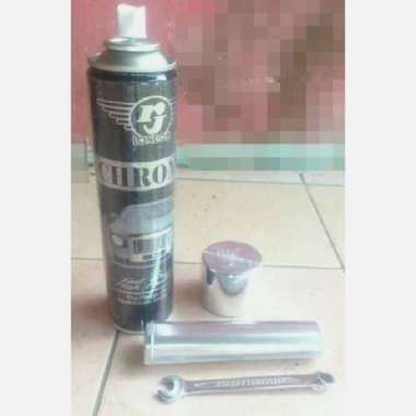 Pilox RJ Chrome/ Krom - Emas Gold 18K Cat Semprot Interior Eksterior Chrome/ Krom - 300 Ml
