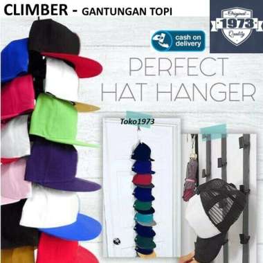 CLIMBER - GANTUNGAN TOPI cap hanger cap organizer cap storage BLACK