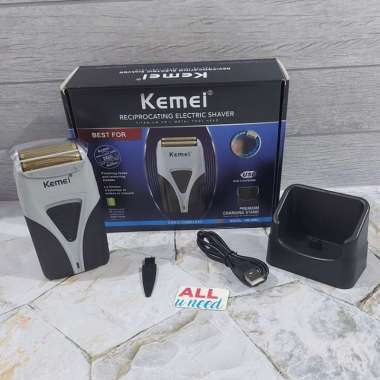 Alat Cukur Kumis Jenggot Electric Shaver Recharge Kemei Km 3383 ORI