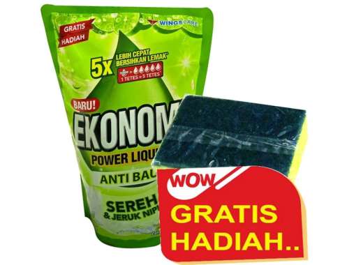 Promo Harga Ekonomi Pencuci Piring Power Liquid Sereh & Jeruk Nipis 650 ml - Blibli