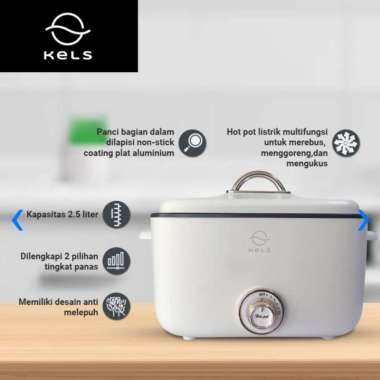 Kels Hot Pot Elektrik Panci Masak Elektrik Multifungsi Moshi