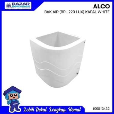 Alco - Bak Air Mandi Sudut Luxury Fiber Glass 220 Liter 220 Ltr White