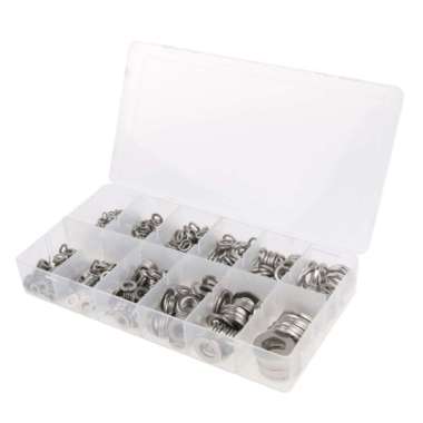580pcs/Kit ASSORTED FLAT WASHERS STAINLESS STEEL M12 M10 M8/6/5/4 M3/2.5 M2 
