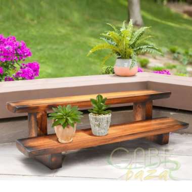 Rak Pot Kayu Antik Mini Japanese Natural