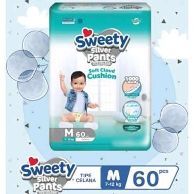 Sweety Silver Pants M 60 Popok Celana