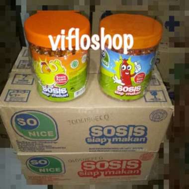 Kardusan & Eceran Sosis So Nice (Ayam & Sapi) Toples (24 x 18 gram) - Sosis Ayam