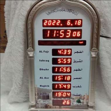 JAM ADZAN DIGITAL LED OTOMATIS IQOMAH JAM MASJID