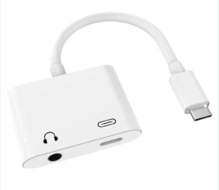 JH 031 Kabel Converter Adaptor Jack Audio Type C To Charger Type C + Jack Audio 3.5mm For Android Ty