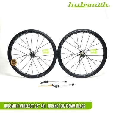 DELTACYCLES - HUBSMITH WHEELSET 22" 451 DBRAKE 100/135MM BLACK